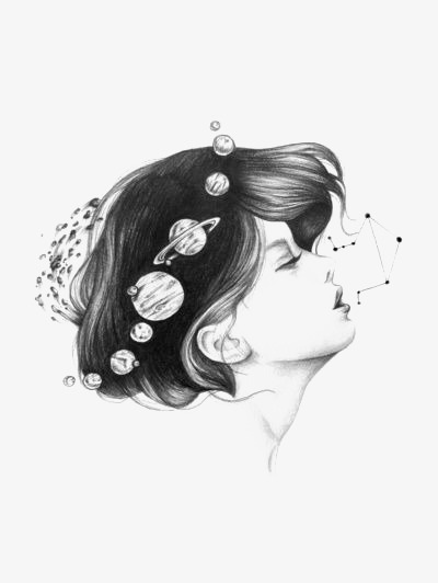 400x532 Sketch Of Woman, Woman Clipart, Short Hair Girls, Hand Painted - Woman Hand Sketch