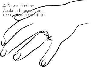 300x221 Clipart Illustration Of Simple Line Drawing Of A Woman Hand - Woman Hand Sketch