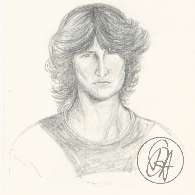 380x380 Original Pencil Sketch Man Woman Head Dorothy Aromando - Woman Head Sketch