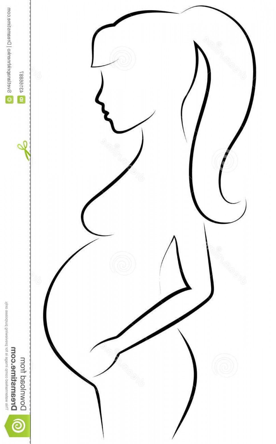 969x1560 Stock Illustration Pregnant Woman Outline Sketch Vector - Woman Outline Sketch