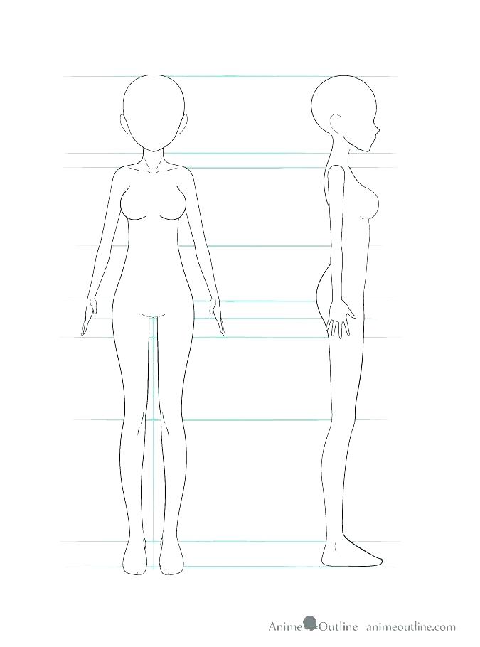 675x910 Body Sketch Kuapp - Woman Outline Sketch