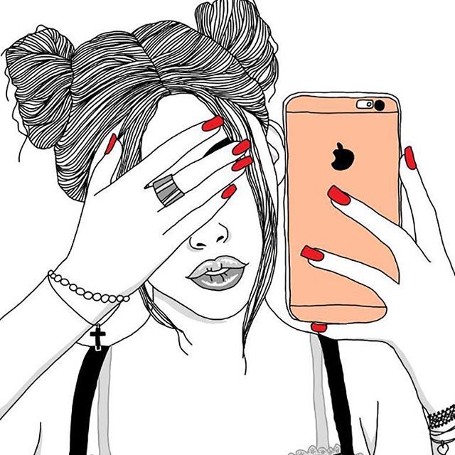 640x640 Outlines, Outline, Tumblr Girl, Draw, Illustration, Digital Art - Woman Outline Sketch