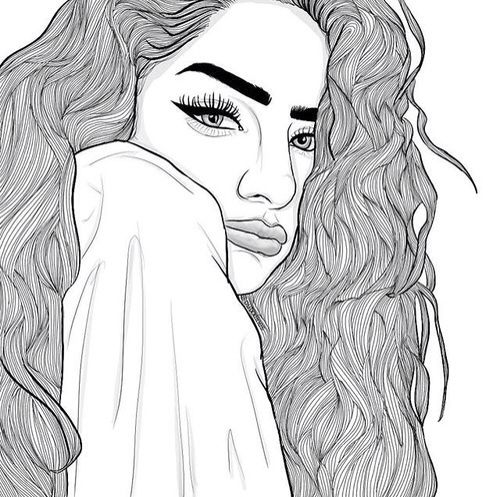 500x497 @paigespooner295 - Woman Outline Sketch