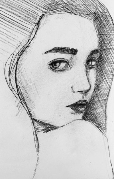 400x626 How To Effectively Draw Faces - Woman Portrait Sketch
