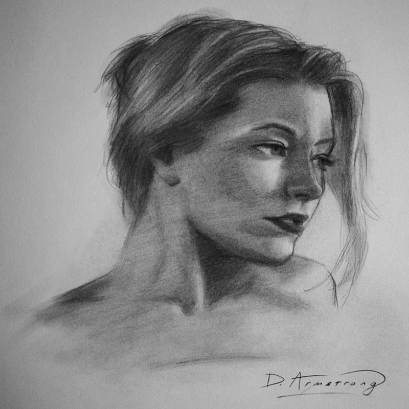 800x800 Woman Portrait Sketch - Woman Portrait Sketch