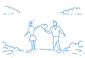 300x203 Woman Silhouette Sketch Royalty Free Vectors - Woman Silhouette Sketch