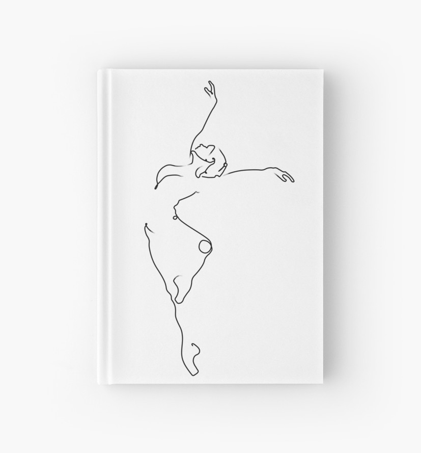 827x889 Dancing Woman Silhouette Drawing Hardcover Journals By - Woman Silhouette Sketch