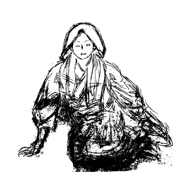 630x630 Limited Edition. Exclusive Sketch Of Woman Sitting - Woman Sitting Sketch