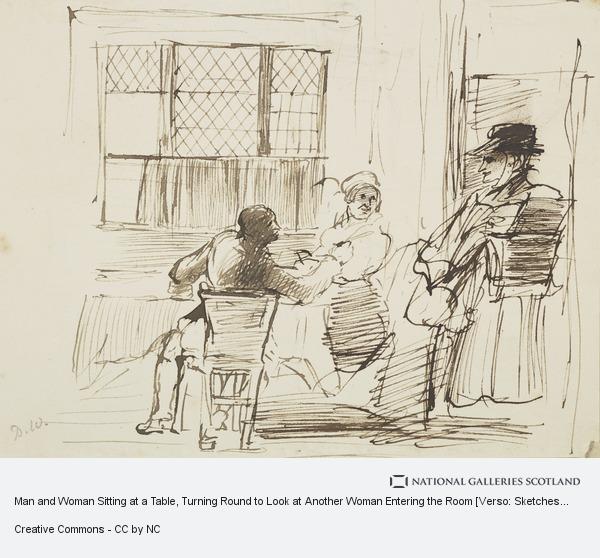 600x558 Man And Woman Sitting - Woman Sitting Sketch