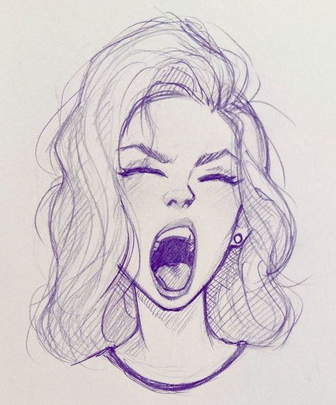 474x571 Illustration Drawing Woman Tired Art Artworks - Woman Sketch