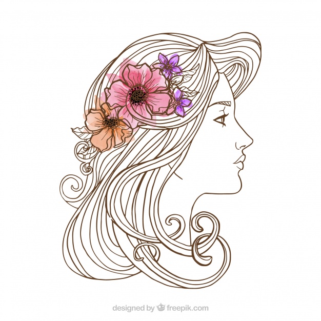 626x626 Woman Sketch Vector Free Download - Woman Sketch