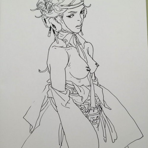 500x500 Kim Jung Gi Superani Portfolio - Woman Sketch Art