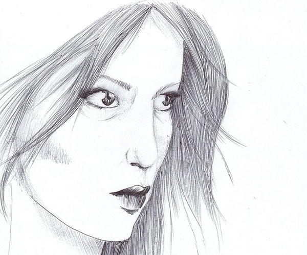 600x499 Face Sketches - Woman Sketch Art