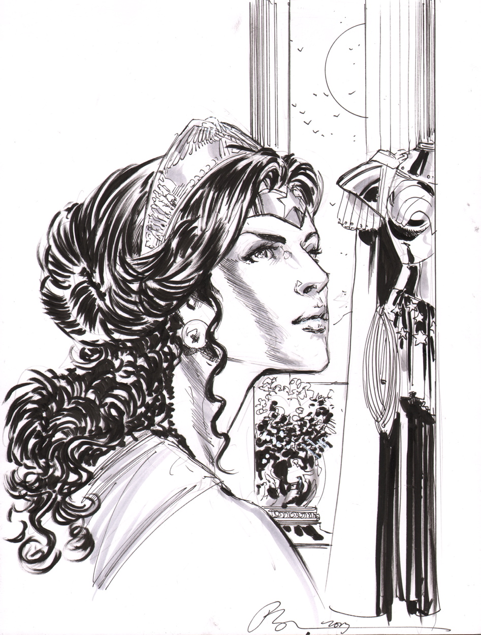947x1249 Phil Jimenez Original Art Sketch ~ Wonder Woman - Woman Sketch Art