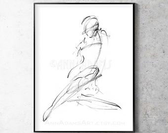 340x270 Sketch Art Etsy - Woman Sketch Art