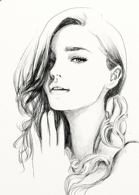 464x650 375 Best Drawing - Woman Sketch Art