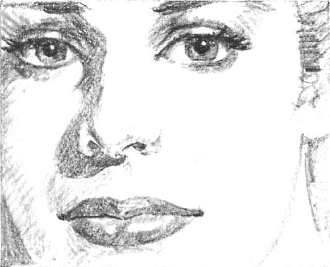 668x540 Human Face Sketches - Woman Sketch Face
