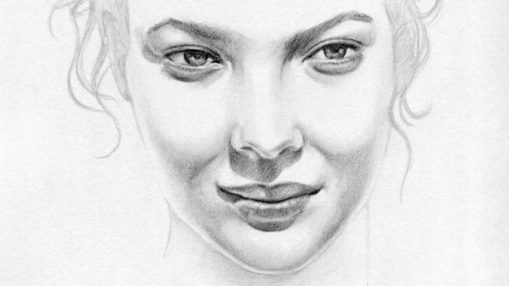 570x320 Pencil Sketch Of Woman Face Drawing Sketch Face Cute Woman - Woman Sketch Face