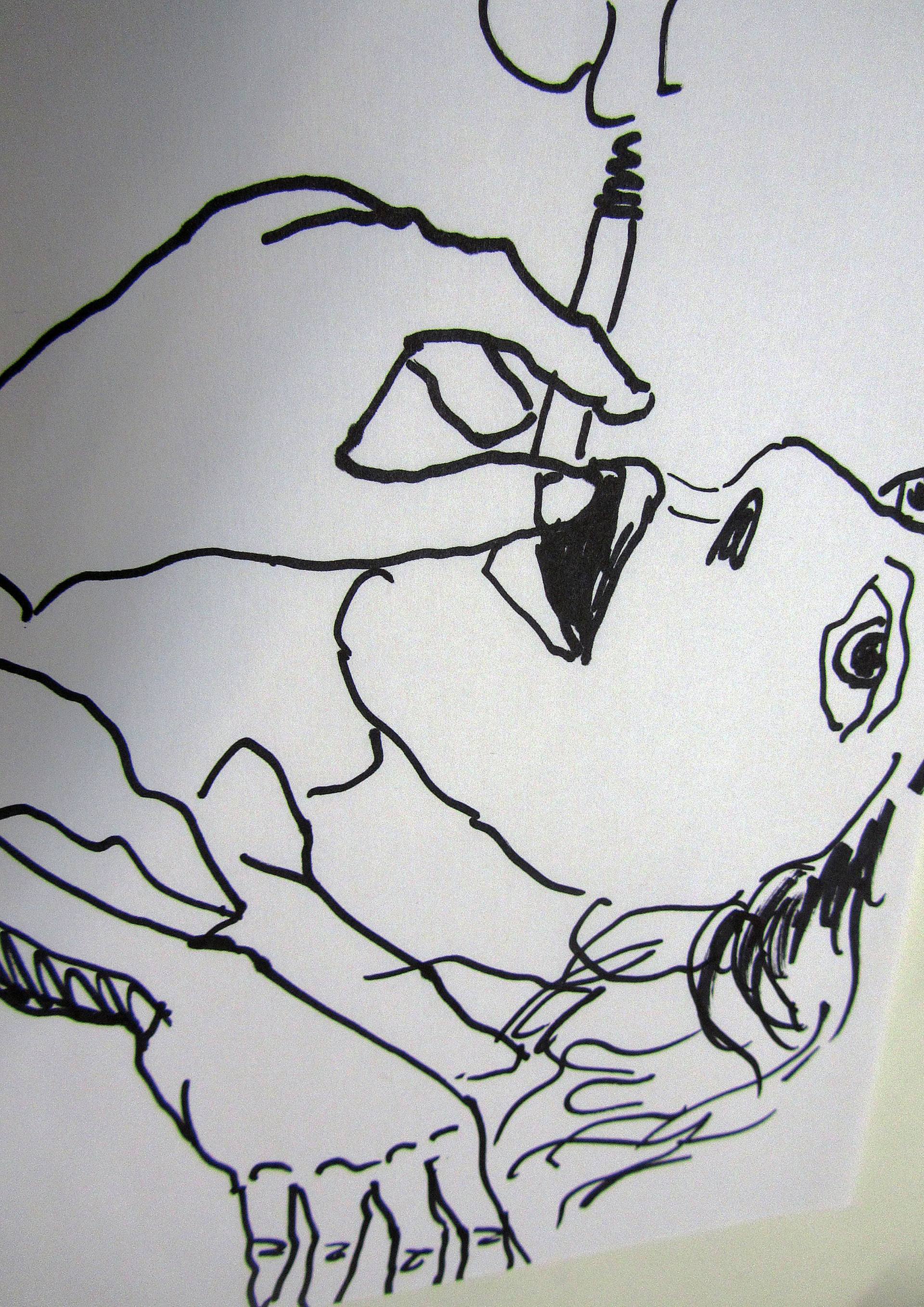 1920x2714 Woman Smoking Lying Down Drawing By Fernando Salas - Woman Smoking Sketch