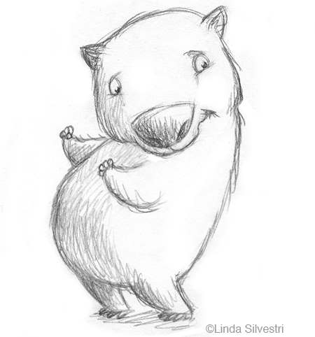 450x482 Wombat Sketched Out - Wombat Sketch