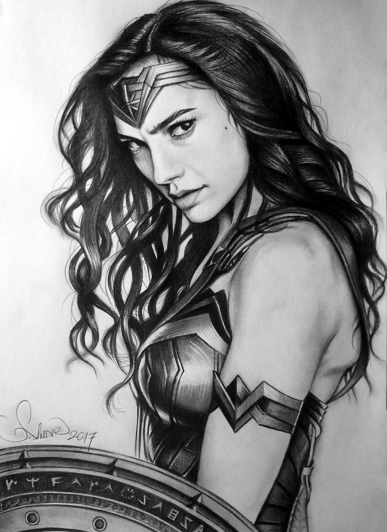 763x1048 Pencil Drawing Wonder Woman By Serkanpainter - Wonder Sketch
