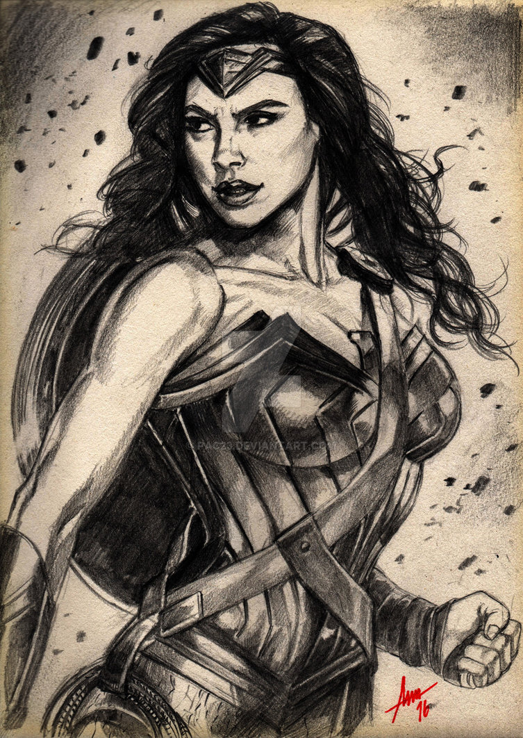 753x1062 Wonder Woman Bvs Sketch By Pac23 - Wonder Sketch