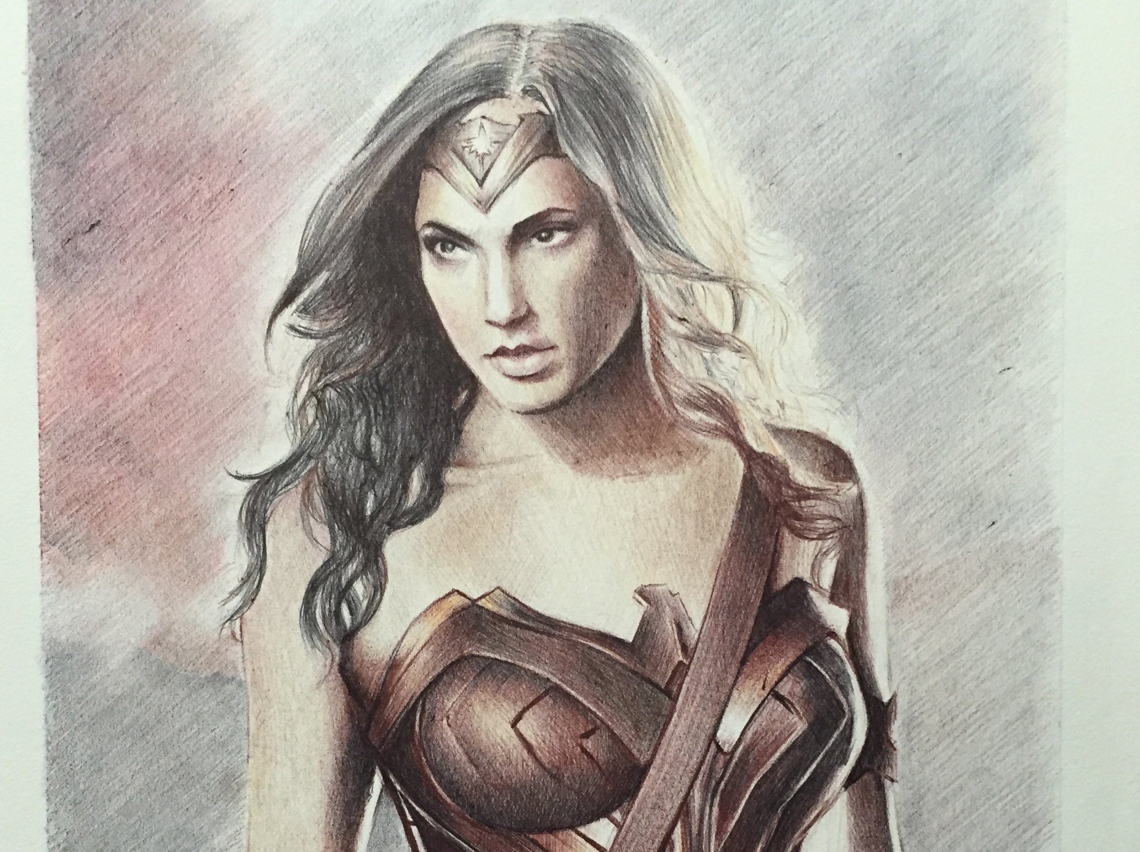 2304x1723 Wonder Woman Drawing, Pencil, Sketch, Colorful, Realistic Art - Wonder Sketch