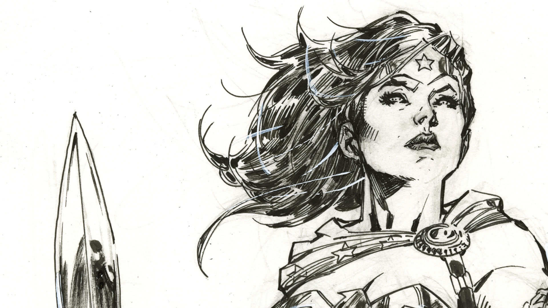 1920x1080 Wonder Woman Exclusive Drawing By Dc Comics Legend Jim Lee Variety - Wonder Sketch