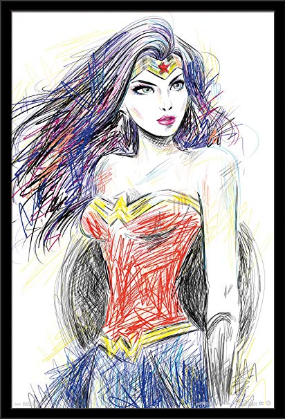 412x606 Trends International Wall Poster Wonder Woman Sketch - Wonder Sketch