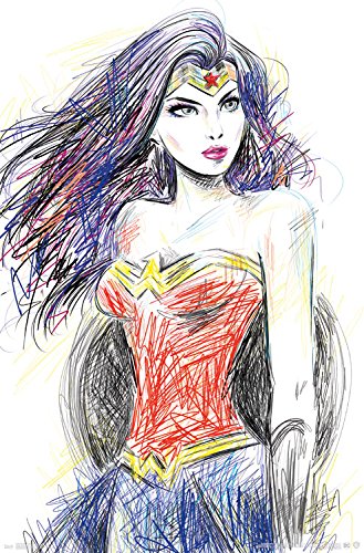 329x500 Trends International Wonder Woman Sketch Wall Poster - Wonder Sketch