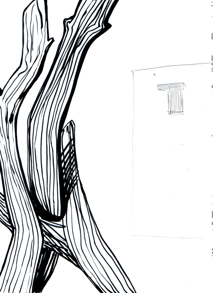 750x1029 Wood Grain Fun, My Last Sketch From Tuscon Java - Wood Grain Sketch