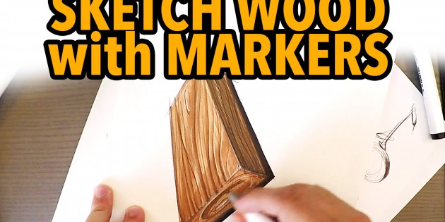 630x315 How To Sketch Wood Texture With Markers - Wood Texture Sketch