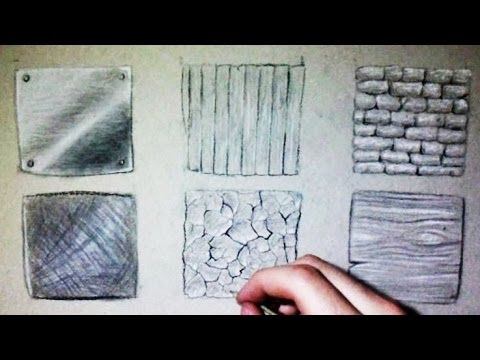 480x360 Drawing Time Lapse 6 Different Textures (Wood, Metal, Stone - Wood Texture Sketch