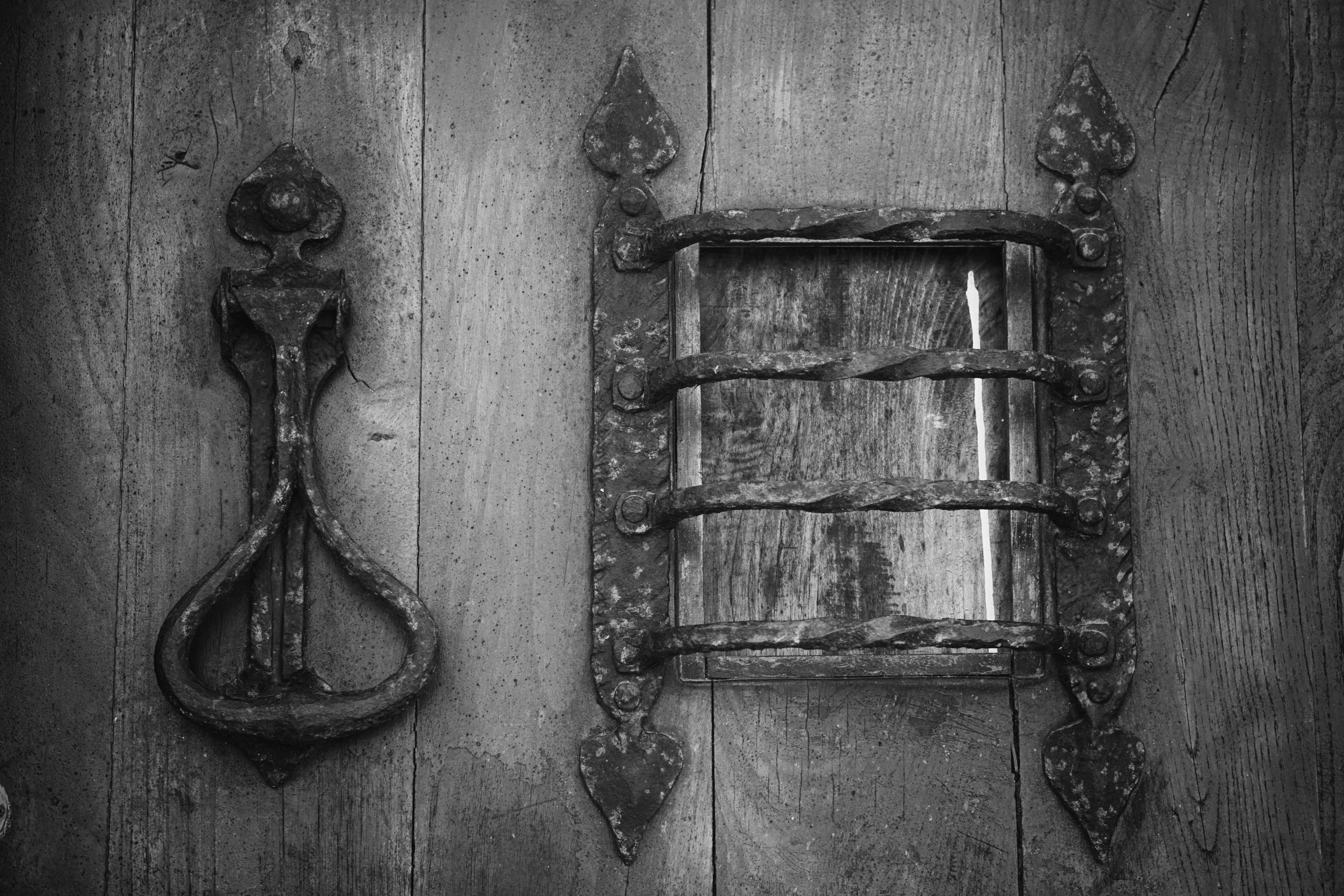 6000x4000 Free Images Black And White, Architecture, Wood, Vintage - Wooden Door Sketch
