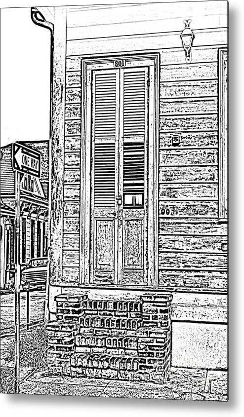 494x845 Vintage Wooden Door Brick Stoop French Quarter New Orleans Black - Wooden Door Sketch