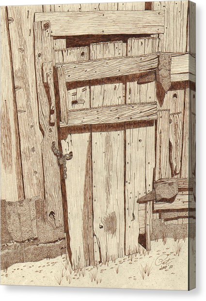 425x622 Door To The Past Drawing By Pat Price - Wooden Door Sketch