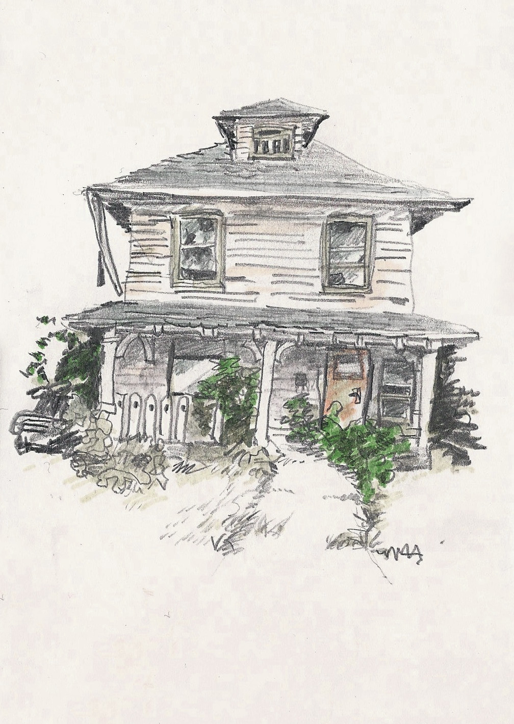 Wooden House Sketch at PaintingValley.com | Explore collection of