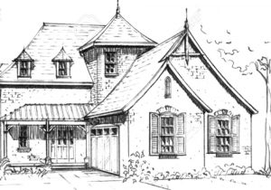 300x210 Simple Pencil Sketches Of Houses How To Draw A Simple Small Wooden - Wooden House Sketch