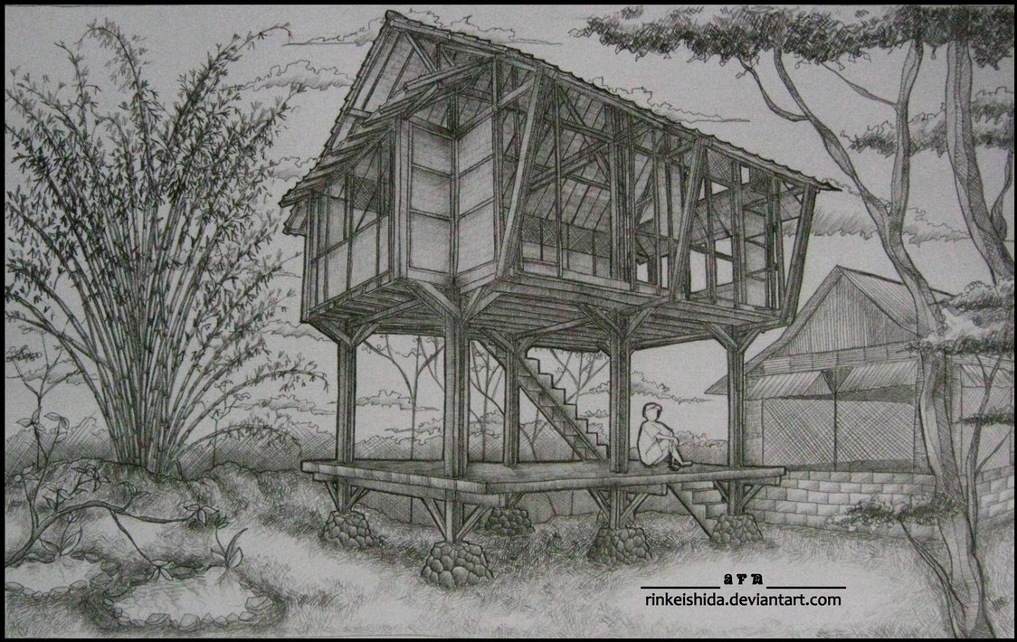 1124x710 Wooden House New Kmta By Rinkeishida - Wooden House Sketch