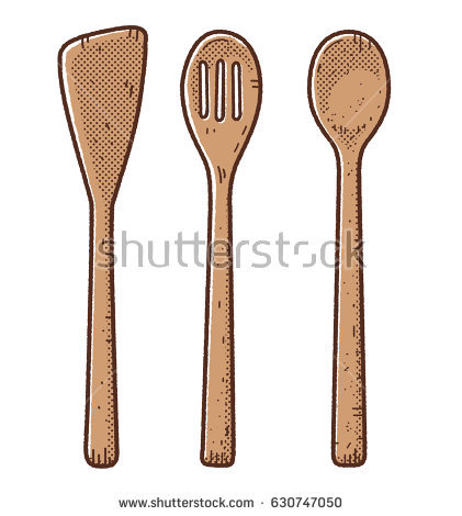 421x470 Collection Of Spoon Drawing Cartoon High Quality, Free - Wooden Spoon Sketch