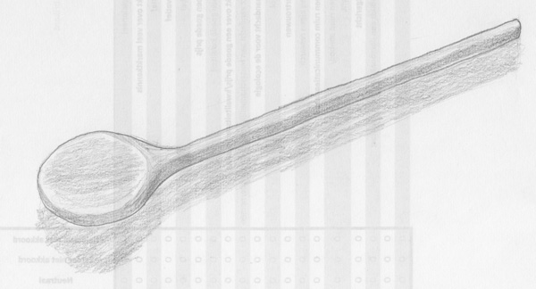 600x324 Wooden Spoon A Stream Of Milk - Wooden Spoon Sketch