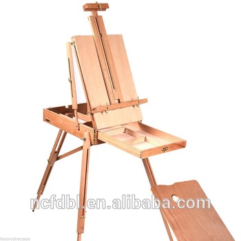 350x350 French Wooden Table Easel Wooden Sketch Box Portable Folding - Wooden Table Sketch