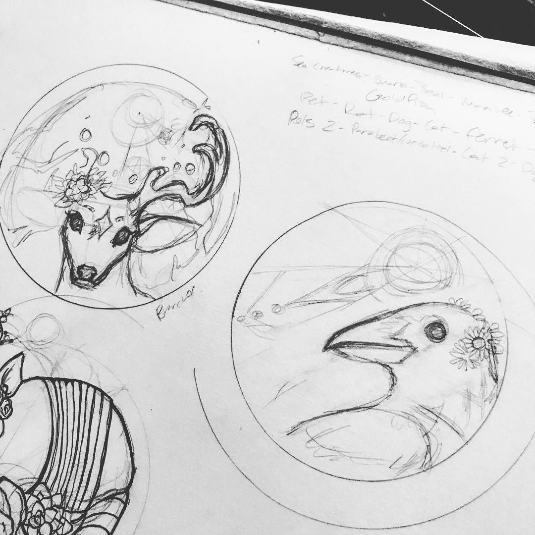 1080x1080 Atomic Pixies - Woodland Animal Sketches