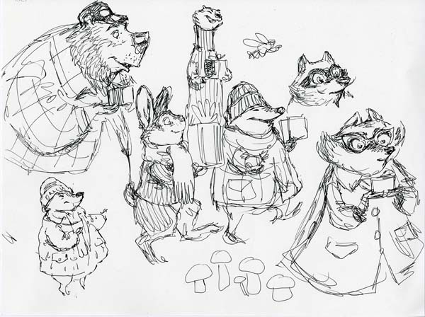 600x448 A Woodland Wonderland Tony Diterlizzi - Woodland Animal Sketches