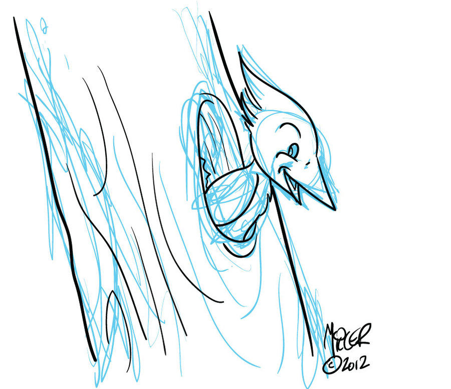 900x776 Sketch - Woodpecker Sketch