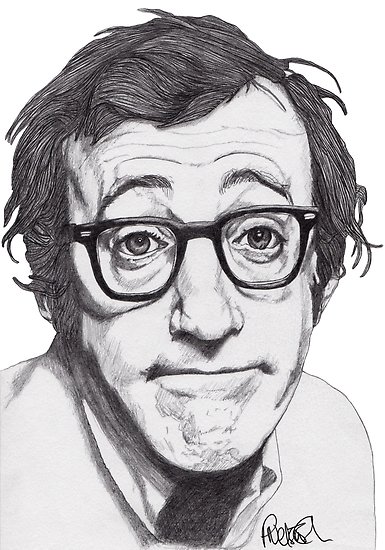 Woody Allen Sketch at PaintingValley.com | Explore collection of Woody ...