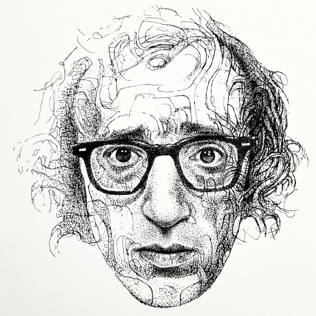 Woody Allen Sketch at PaintingValley.com | Explore collection of Woody ...