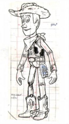 234x420 Toy Story. Pixar Planet.fr - Woody Toy Story Sketch