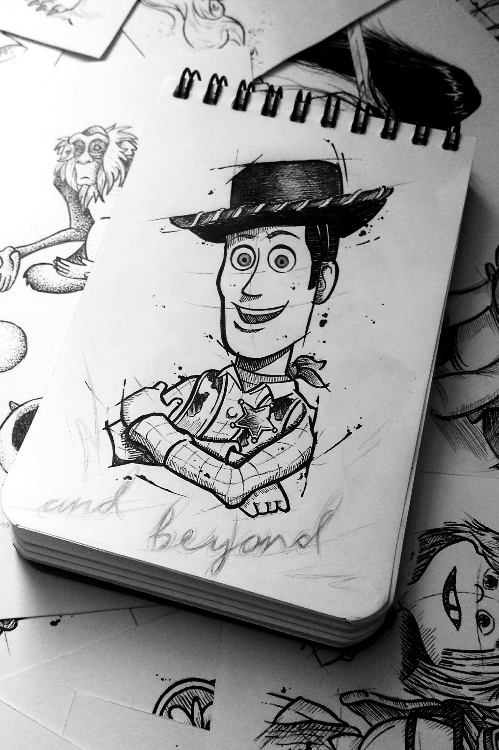 1017x1528 Tulio Vieira Woody - Woody Toy Story Sketch