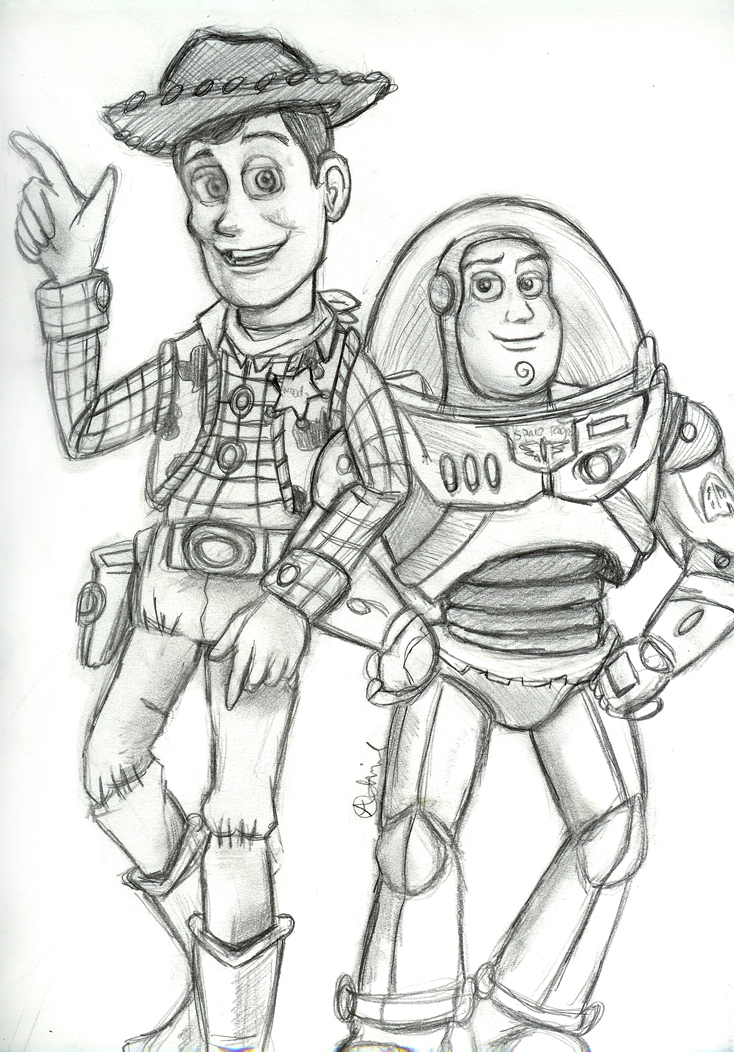 734x1052 Gift Art Toy Story By Rinkuchan27 - Woody Toy Story Sketch